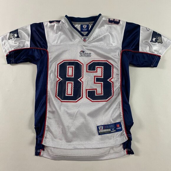 Vintage Wes Welker New England Patriots Football Jersey Boy's Medium Reebok - Picture 2 of 8